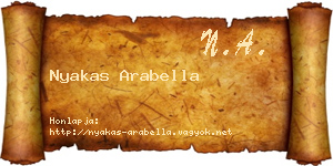 Nyakas Arabella névjegykártya